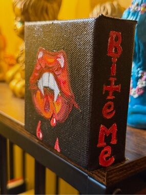 Halloween vampire fang decoration art